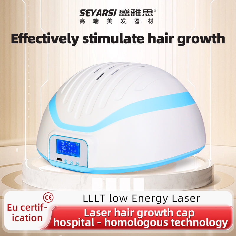 Soft laser hair growth instrument, 117 lasers, effectively stimulates hair follicles and allows hair to grow. It is used at home for hair loss people.
