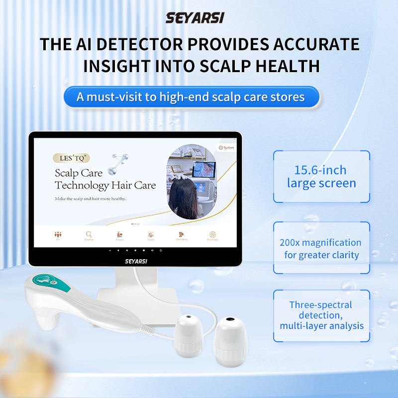 Seyarsi scalp detector AI Skin Scalp Analyzer 15.6 inch HD Scalp treatment Professional Hair Scalp Camera Detector Hair Follicle