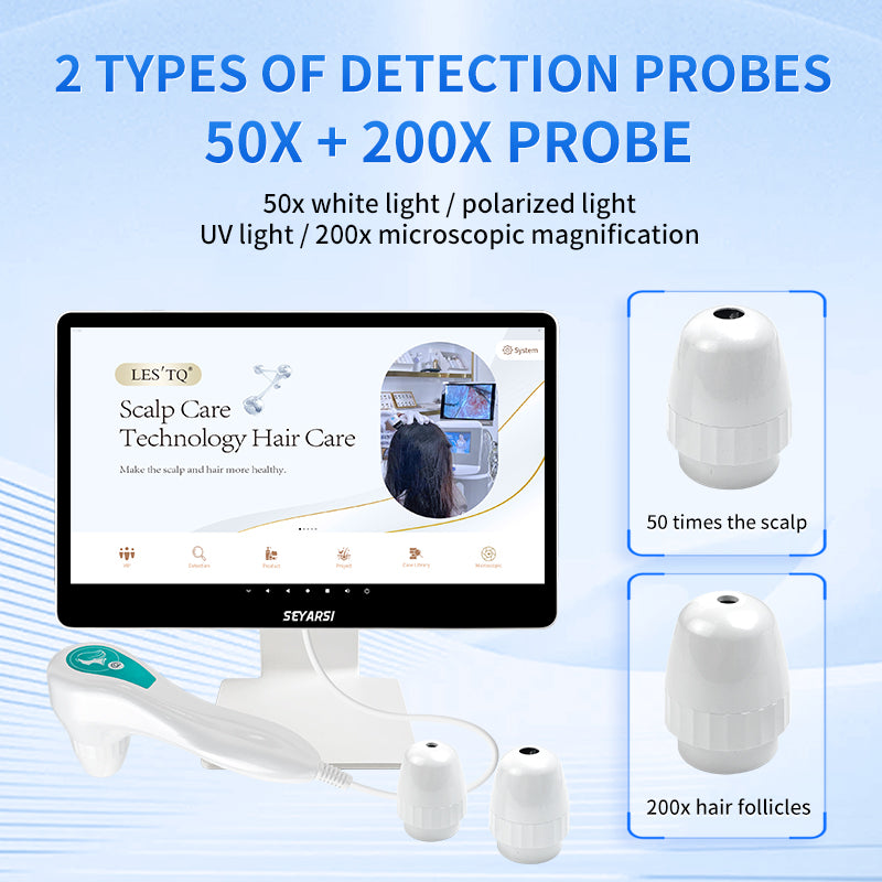 Seyarsi scalp detector AI Skin Scalp Analyzer 15.6 inch HD Scalp treatment Professional Hair Scalp Camera Detector Hair Follicle