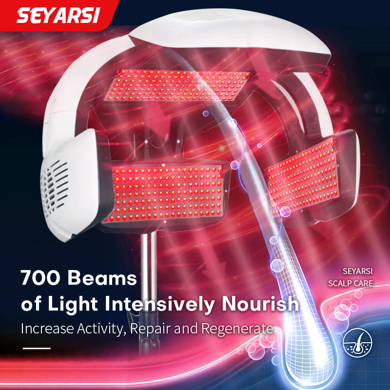 Seyarsi laser and Red light hood for scalp and hair 700 LED lights and 8 laser bead