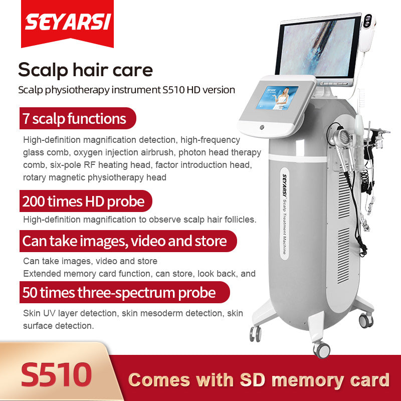 Scalp care machine, professional head therapy spa, scalp physiotherapy, micro-electricity to promote scalp health equipment