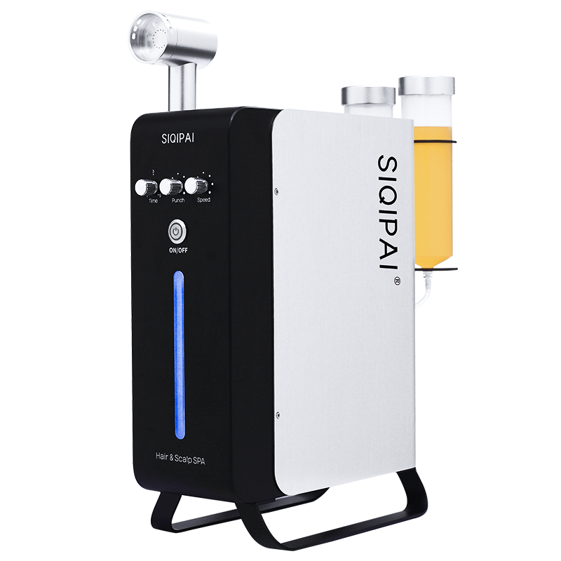 Special machine for hair salon and head spa, specially cleaning scalp, cleaning hair follicle blockage, making scalp cleaner and healthier, with active oxygen negative ion function.
