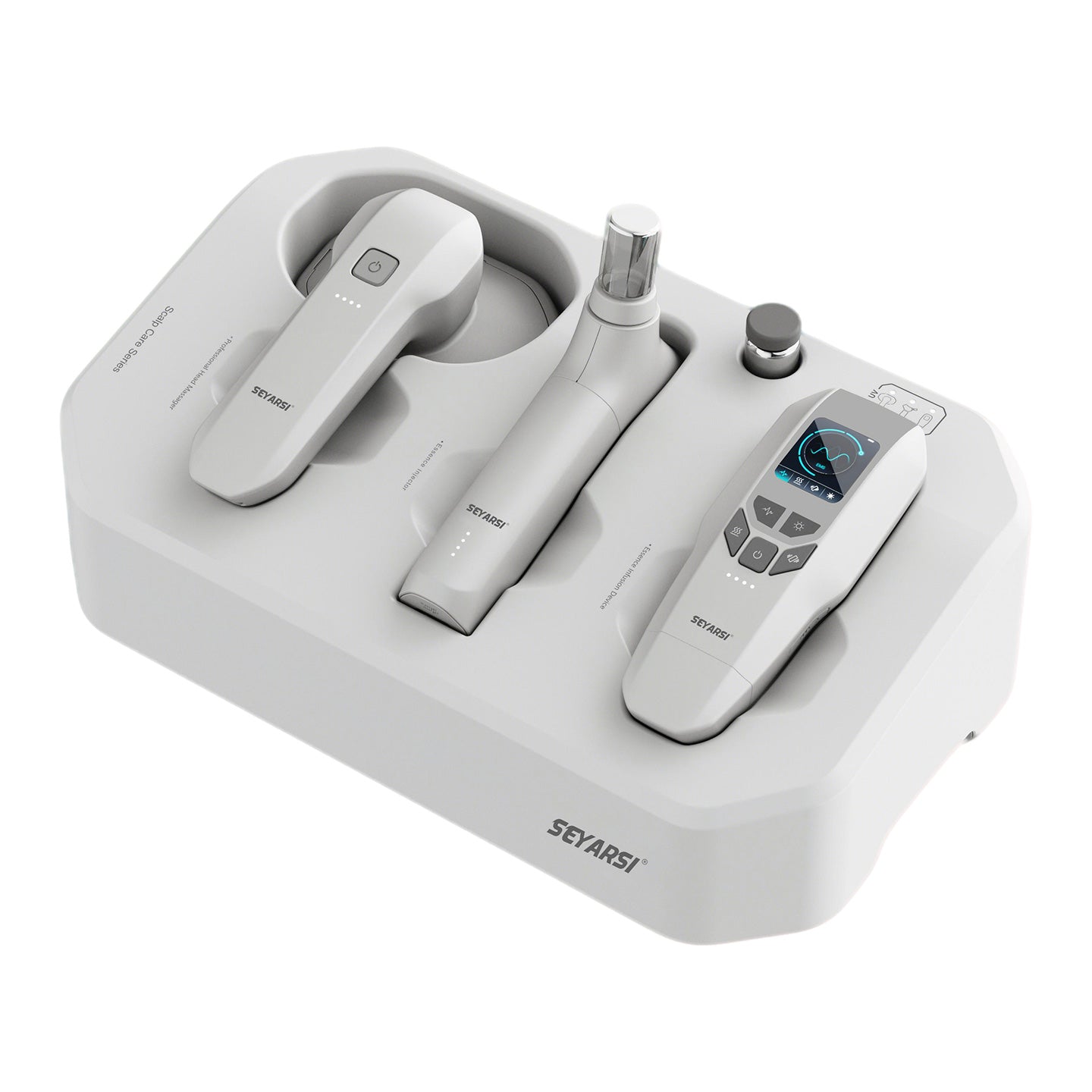 seyarsi wireless scalp massage device scalp treatment comes with spray,EMS red light comb