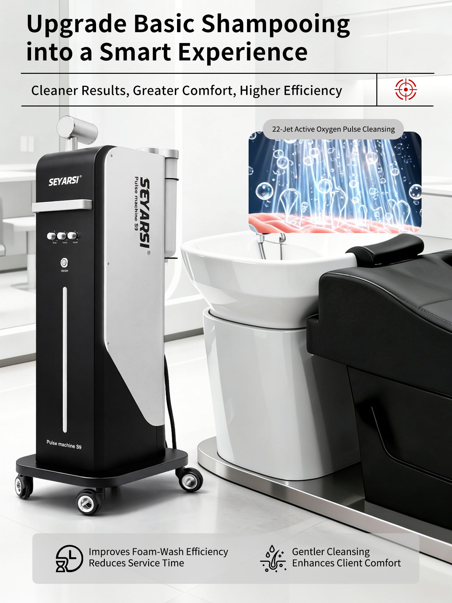 SEYARSI scalp cleaner for deep cleaning scalp smart shampooing machine