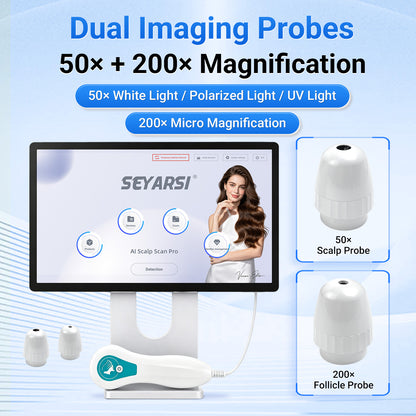 SEYARSI AI Scalp Analyzer 15.6 Inch HD Hair & Scalp Detector for Follicle Analysis