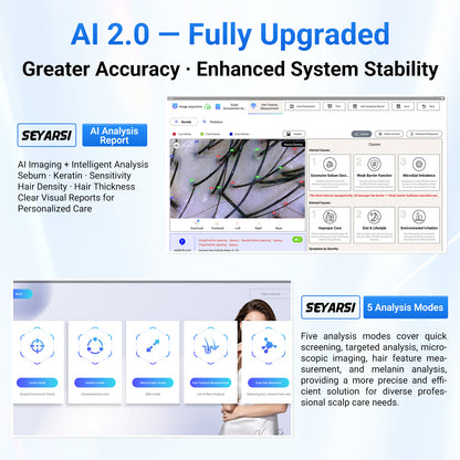 SEYARSI AI Scalp Analyzer 15.6 Inch HD Hair & Scalp Detector for Follicle Analysis